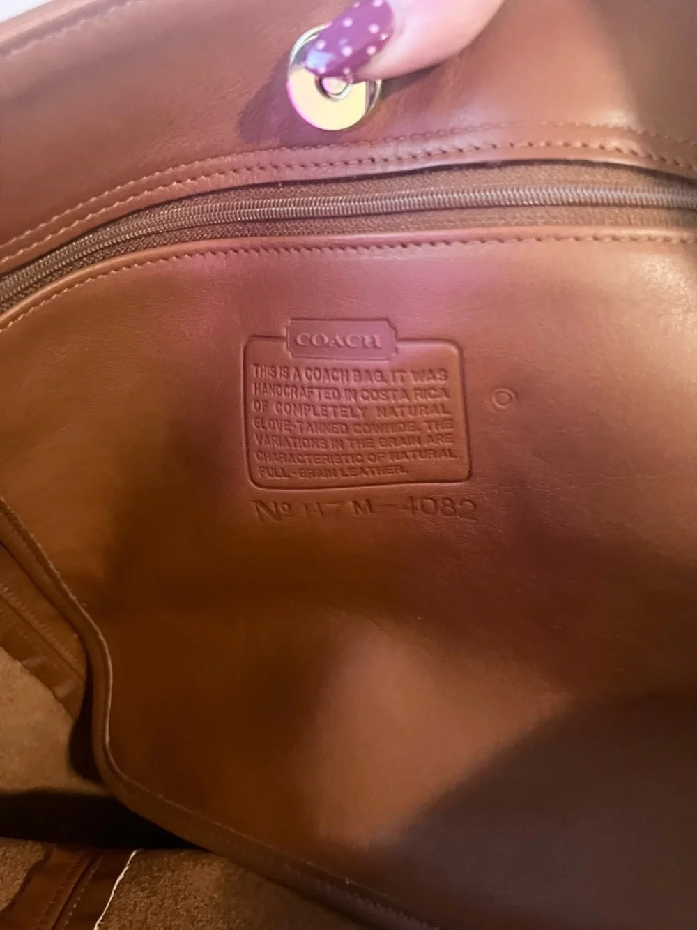 COACH Vintage Duffle SOHO XL British Tan Leather Bag 4082 - Picture 3 of 4